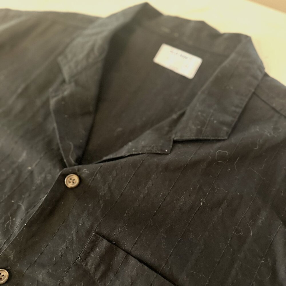 Old Navy Black Textured Camp Collar shirt